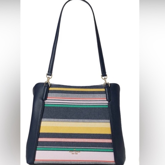 kate spade Handbags - Kate Spade Multicolor Striped‎ shoulder bag